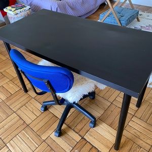 Black IKEA desk